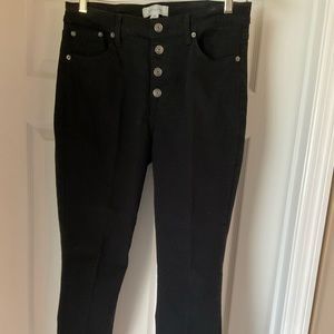 Pop Sugar Black Denim Button-fly